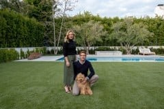 Jessica Capshaw and Christopher Gavigan's Backyard K9Grass