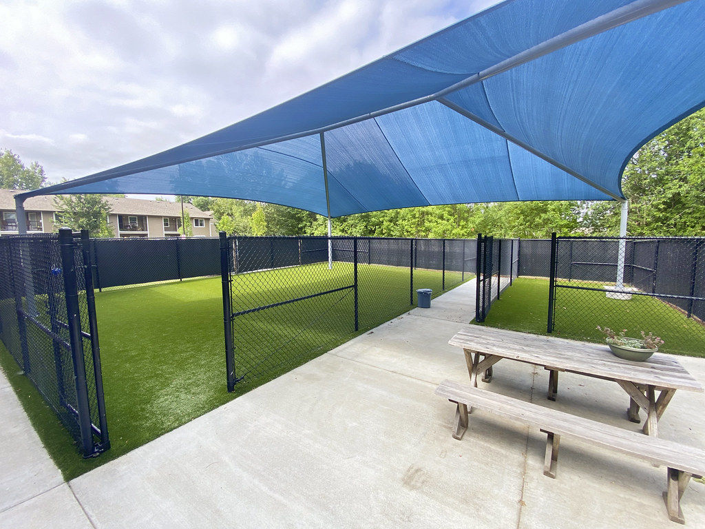 K9Grass synthetic turf enclosed dog area