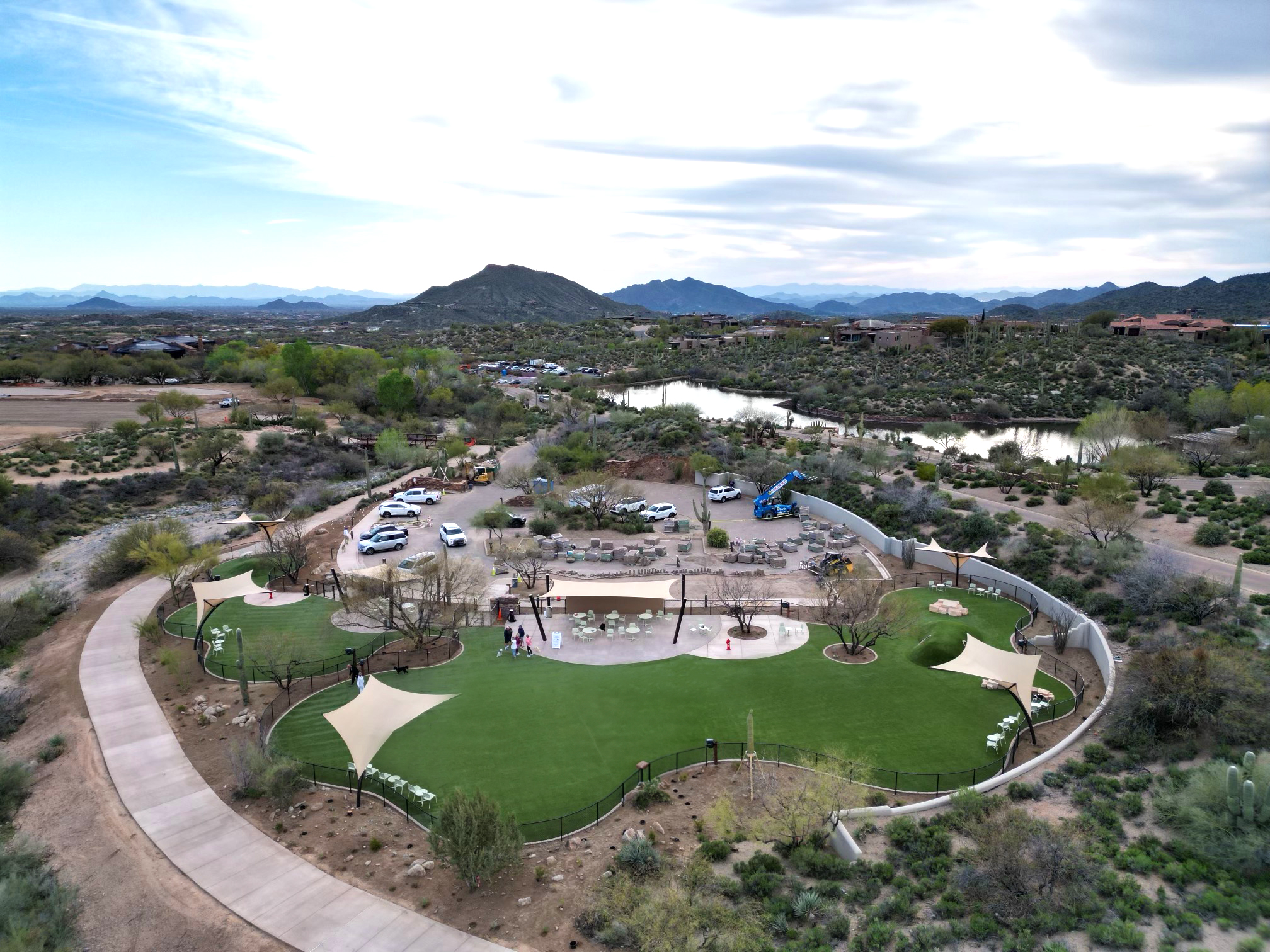 Dog park with K9Grass synthetic grass