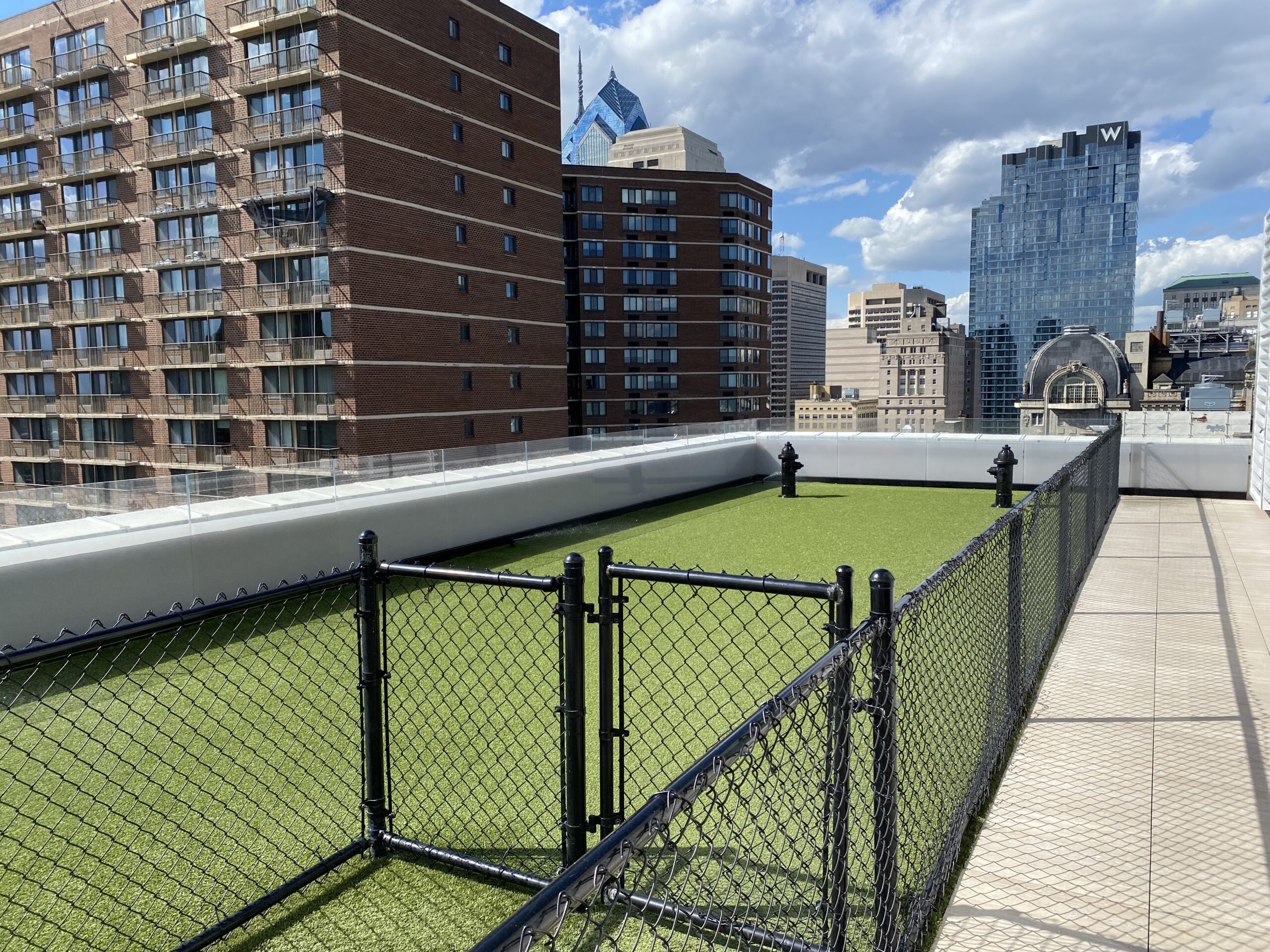 Apartment rooftop area with K9Grass synthetic grass