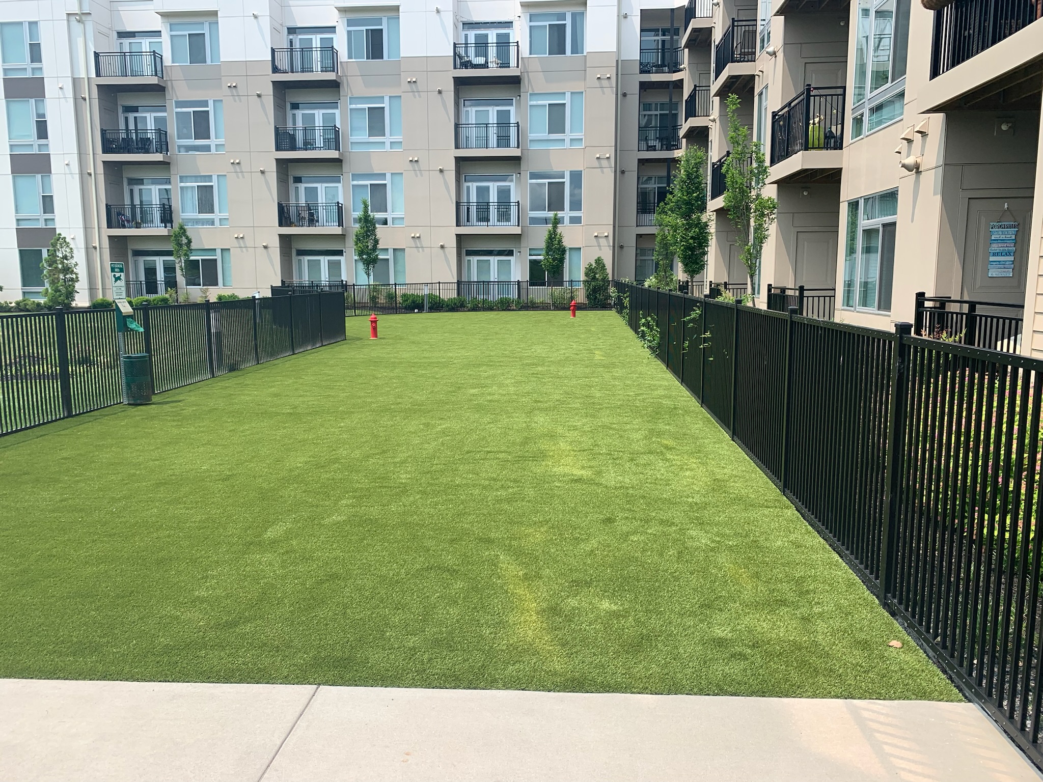 Apartment area with K9Grass synthetic grass