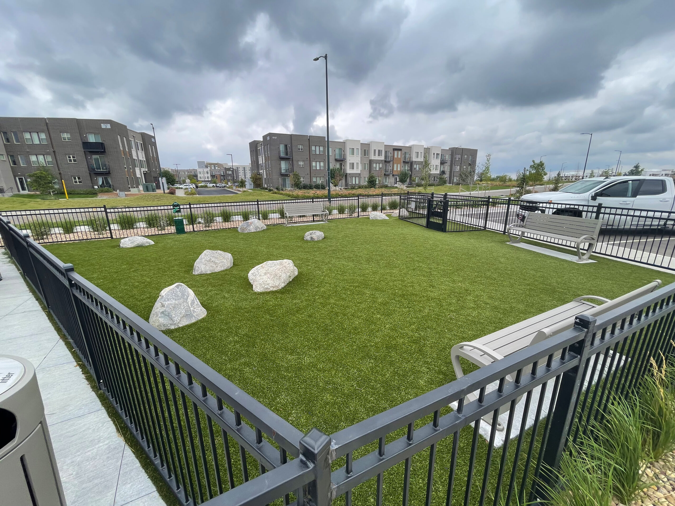 Apartment area with K9Grass synthetic grass