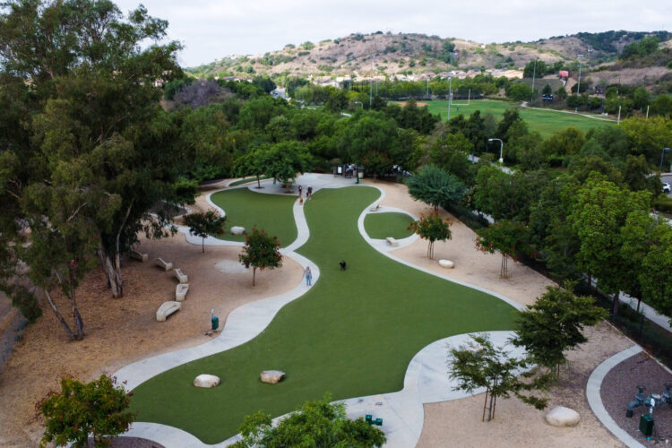 Dog park with K9Grass pet turf