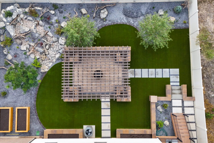 Residential backyard with K9Grass pet turf