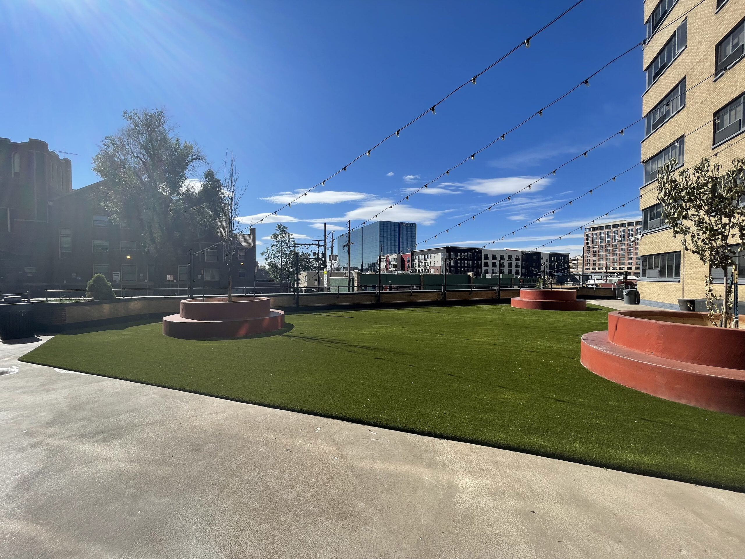 Apartment area with K9Grass synthetic grass