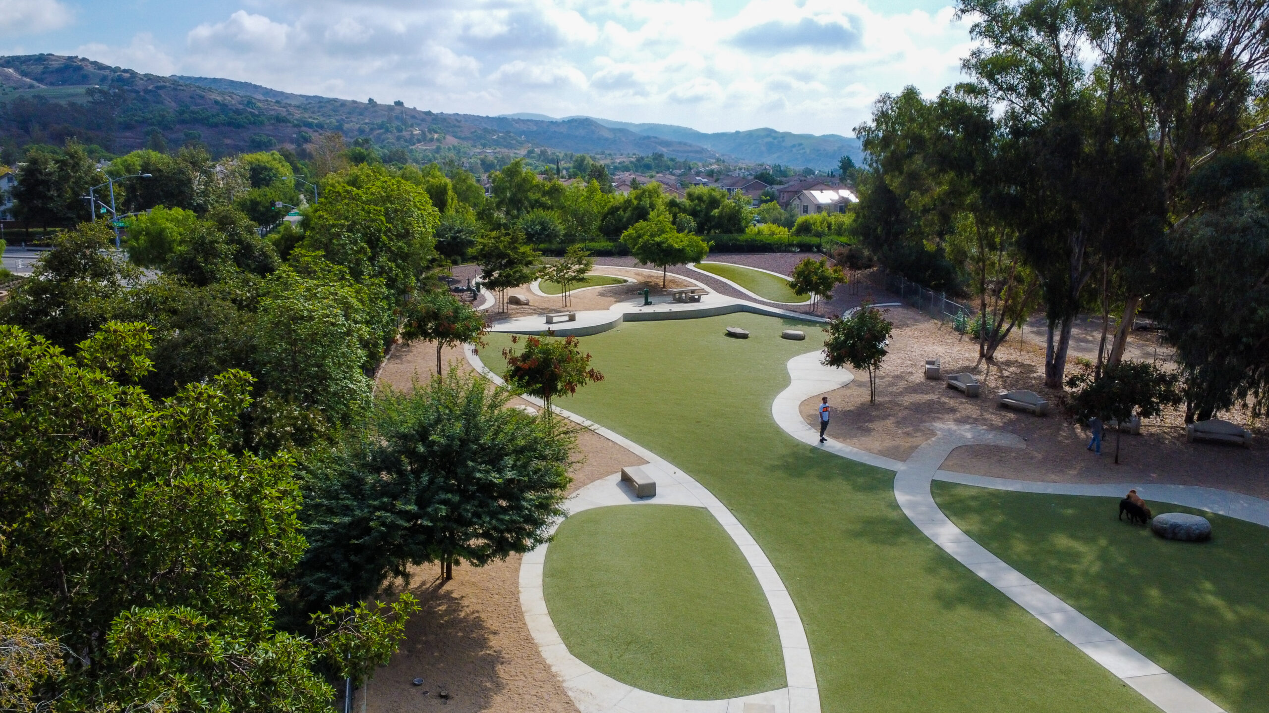 Dog park with K9Grass synthetic grass