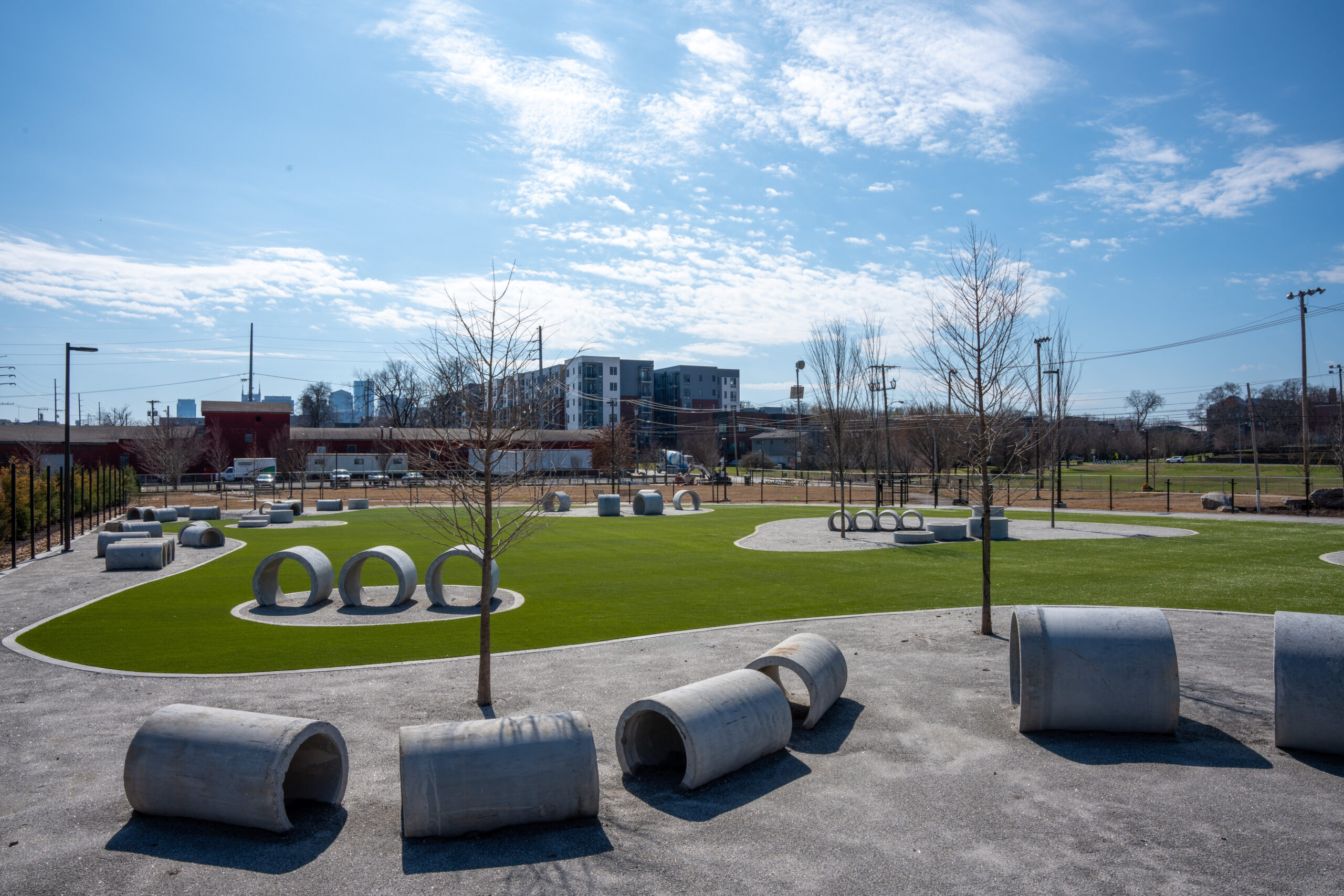 Dog park with K9Grass synthetic grass