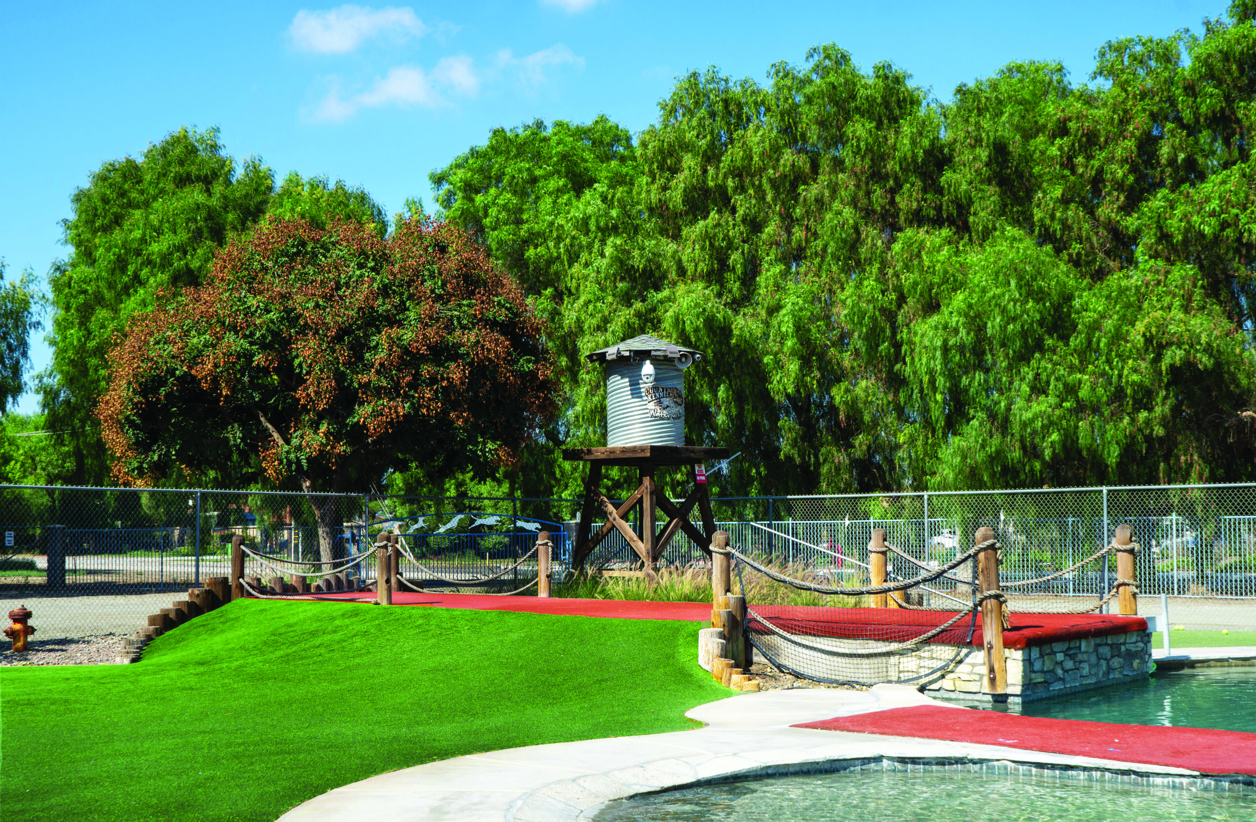 Pet resort with K9Grass synthetic grass